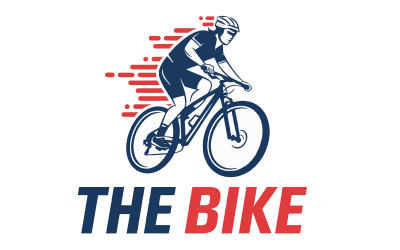 Ilustración de un ciclista montando una bicicleta de montaña.