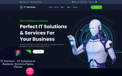 IT Services - IT Solutions &amp;amp; Business Services Figma Template