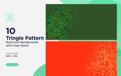 Lebendiger dreieckiger Musterhintergrund in mehreren Farben und Größen 938