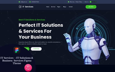 Servicios de TI: plantilla de Figma para soluciones de TI y servicios empresariales