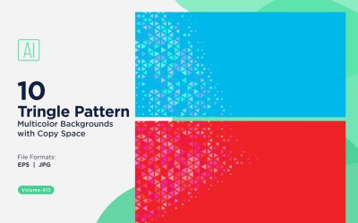 Sfondo con motivo triangolare vibrante in più colori e dimensioni 913