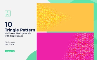 Sfondo con motivo triangolare vibrante in più colori e dimensioni 915