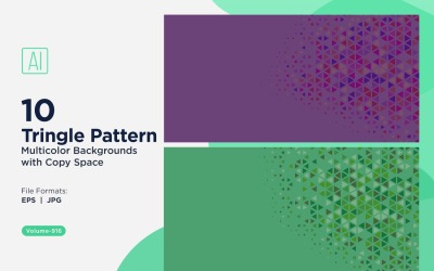 Sfondo con motivo triangolare vibrante in più colori e dimensioni 916