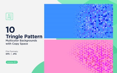 Sfondo con motivo triangolare vibrante in più colori e dimensioni 917