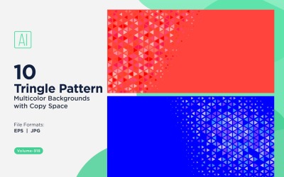 Sfondo con motivo triangolare vibrante in più colori e dimensioni 918