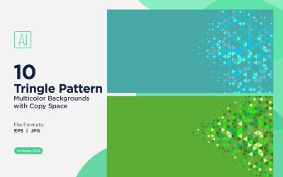 Sfondo con motivo triangolare vibrante in più colori e dimensioni 926