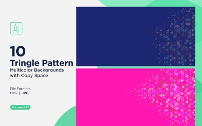 Sfondo con motivo triangolare vibrante in più colori e dimensioni 927