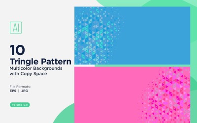 Sfondo con motivo triangolare vibrante in più colori e dimensioni 931