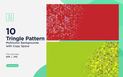 Sfondo con motivo triangolare vibrante in più colori e dimensioni 939