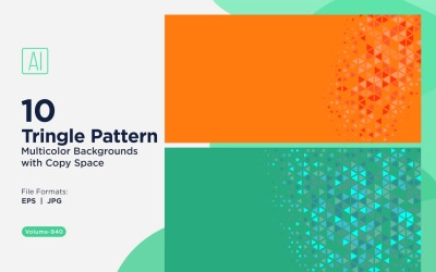 Sfondo con motivo triangolare vibrante in più colori e dimensioni 940