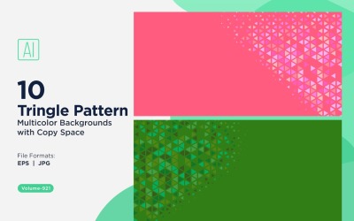 Vibrant Triangular Pattern Background in Multi Colors &amp;amp; Sizes 921