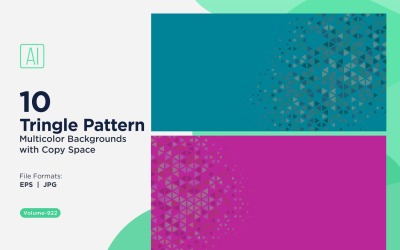 Vibrant Triangular Pattern Background in Multi Colors &amp;amp; Sizes 922