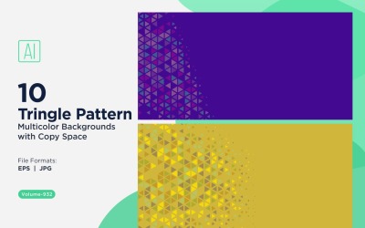 Vibrant Triangular Pattern Background in Multi Colors &amp;amp; Sizes 932