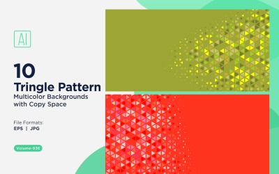 Vibrant Triangular Pattern Background in Multi Colors &amp;amp; Sizes 936