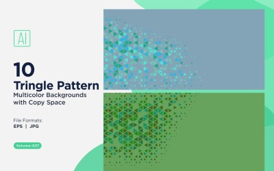 Vibrant Triangular Pattern Background in Multi Colors &amp;amp; Sizes 937