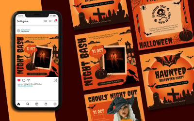 Instagram-Beitrag zur Halloween-Party