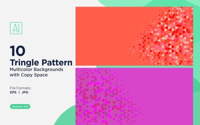 Lebendiger dreieckiger Musterhintergrund in mehreren Farben und Größen 941