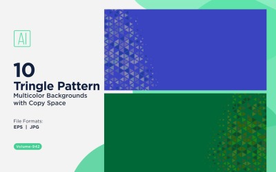 Lebendiger dreieckiger Musterhintergrund in mehreren Farben und Größen 942