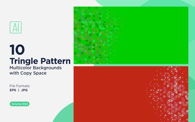 Sfondo con motivo triangolare vibrante in più colori e dimensioni 944
