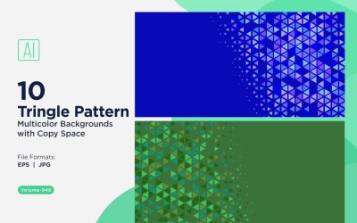 Sfondo con motivo triangolare vibrante in più colori e dimensioni 946