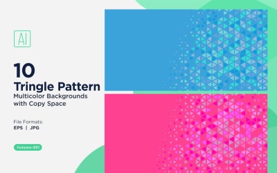 Sfondo con motivo triangolare vibrante in più colori e dimensioni 951