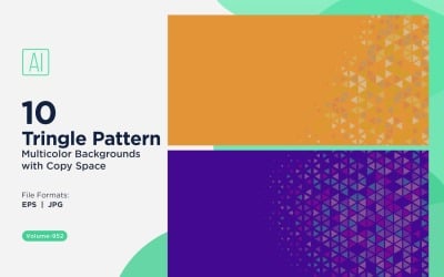 Sfondo con motivo triangolare vibrante in più colori e dimensioni 952