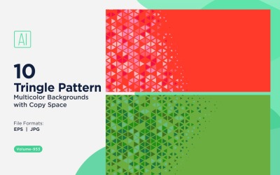 Sfondo con motivo triangolare vibrante in più colori e dimensioni 953