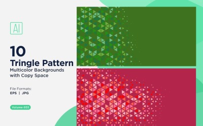 Sfondo con motivo triangolare vibrante in più colori e dimensioni 955