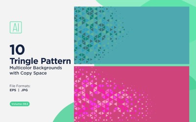 Sfondo con motivo triangolare vibrante in più colori e dimensioni 962