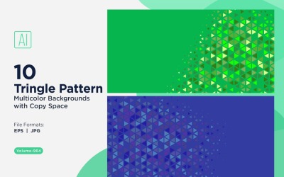 Sfondo con motivo triangolare vibrante in più colori e dimensioni 964