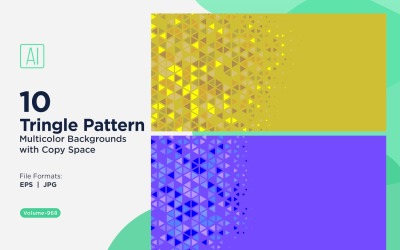 Sfondo con motivo triangolare vibrante in più colori e dimensioni 968