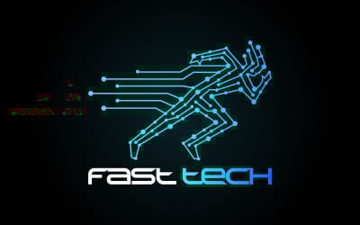 迅猛人力科技标志设计