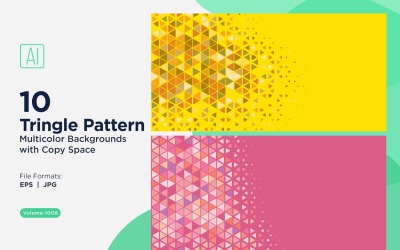 Lebendiger dreieckiger Musterhintergrund in mehreren Farben und Größen 1008