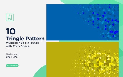 Lebendiger dreieckiger Musterhintergrund in mehreren Farben und Größen 995
