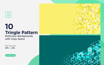 Sfondo con motivo triangolare vibrante in più colori e dimensioni 1004