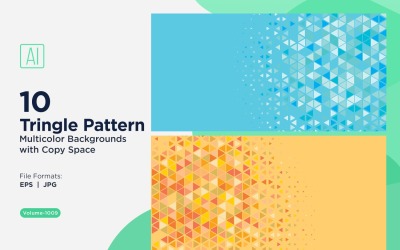 Sfondo con motivo triangolare vibrante in più colori e dimensioni 1009