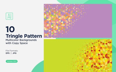 Sfondo con motivo triangolare vibrante in più colori e dimensioni 1012