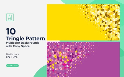 Sfondo con motivo triangolare vibrante in più colori e dimensioni 1013