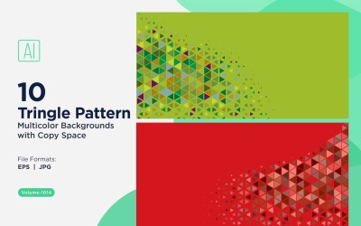 Sfondo con motivo triangolare vibrante in più colori e dimensioni 1014