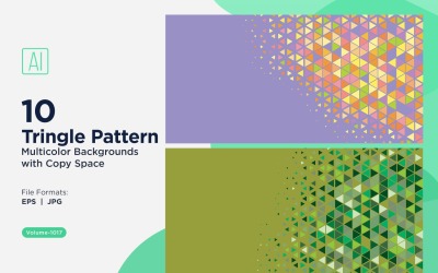 Sfondo con motivo triangolare vibrante in più colori e dimensioni 1017