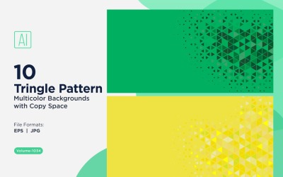 Sfondo con motivo triangolare vibrante in più colori e dimensioni 1034