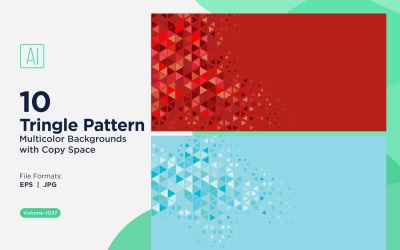 Sfondo con motivo triangolare vibrante in più colori e dimensioni 1037