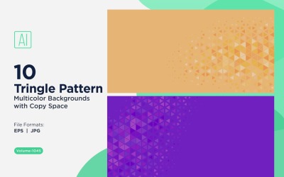 Sfondo con motivo triangolare vibrante in più colori e dimensioni 1045