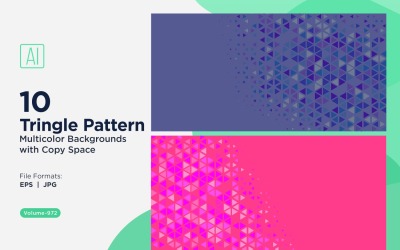Sfondo con motivo triangolare vibrante in più colori e dimensioni 972