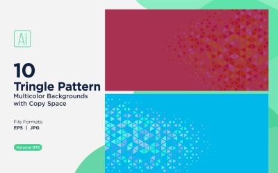 Sfondo con motivo triangolare vibrante in più colori e dimensioni 976