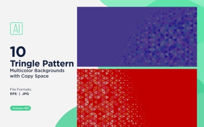 Sfondo con motivo triangolare vibrante in più colori e dimensioni 981