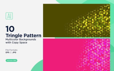 Sfondo con motivo triangolare vibrante in più colori e dimensioni 982