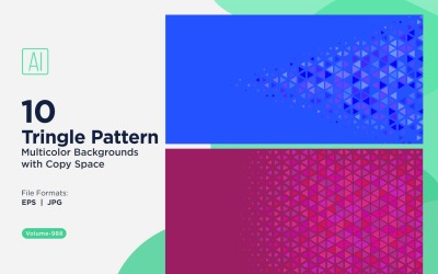 Sfondo con motivo triangolare vibrante in più colori e dimensioni 988