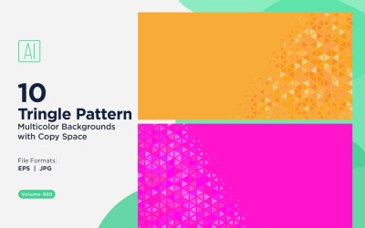 Sfondo con motivo triangolare vibrante in più colori e dimensioni 989