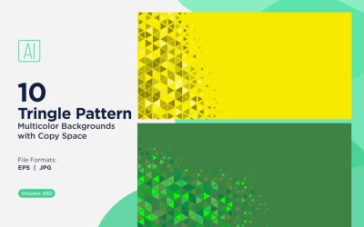 Sfondo con motivo triangolare vibrante in più colori e dimensioni 992